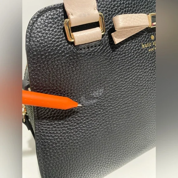 Kate Spade Sawyer Henderson Street Black Satchel Crossbody Bow cons - Picture 13 of 14